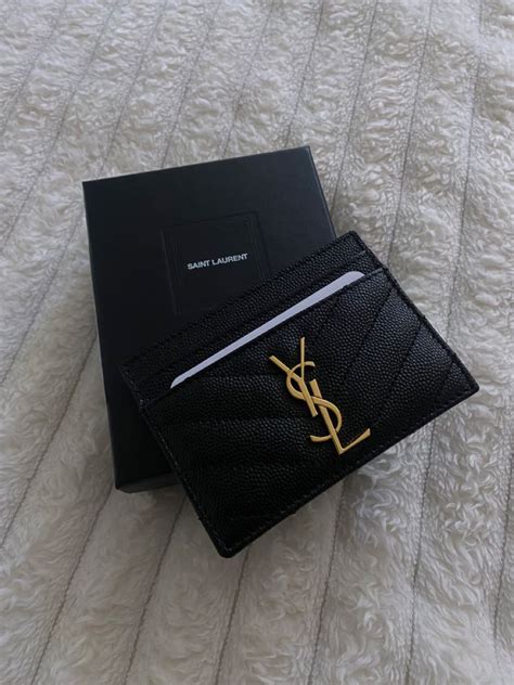 dark beige cardholder ysl|CASSANDRE MATELASSÉ card case in grain de poudre leather .